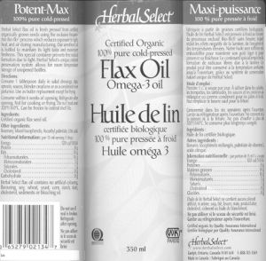 Flax Oil Omega-3 Oil