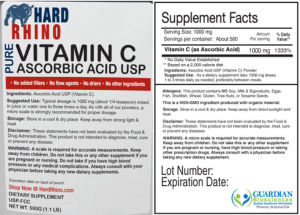 Pure Vitamin C Ascorbic Acid USP