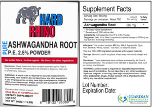 Pure Ashwagandha Root P.E. 2.5% Powder
