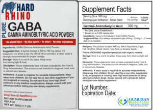 Pure Gaba Gamma Aminobutyric Acid Powder