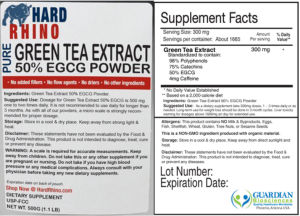 Pure Green Tea Extract 50% EGCG Powder