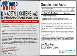 Pure N-Acetyl L-Cysteine (NAC) Pharma Gr