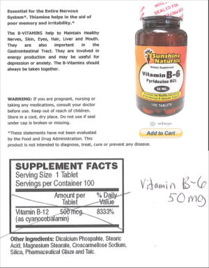 Vitamin B-6 50 mg