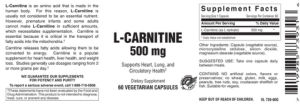 L-Carnitine 500 mg