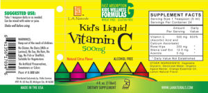 Kid's Liquid Vitamin C 500 mg Natural Ci