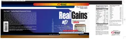 Label for Real Gains Chocolate Ice Cream