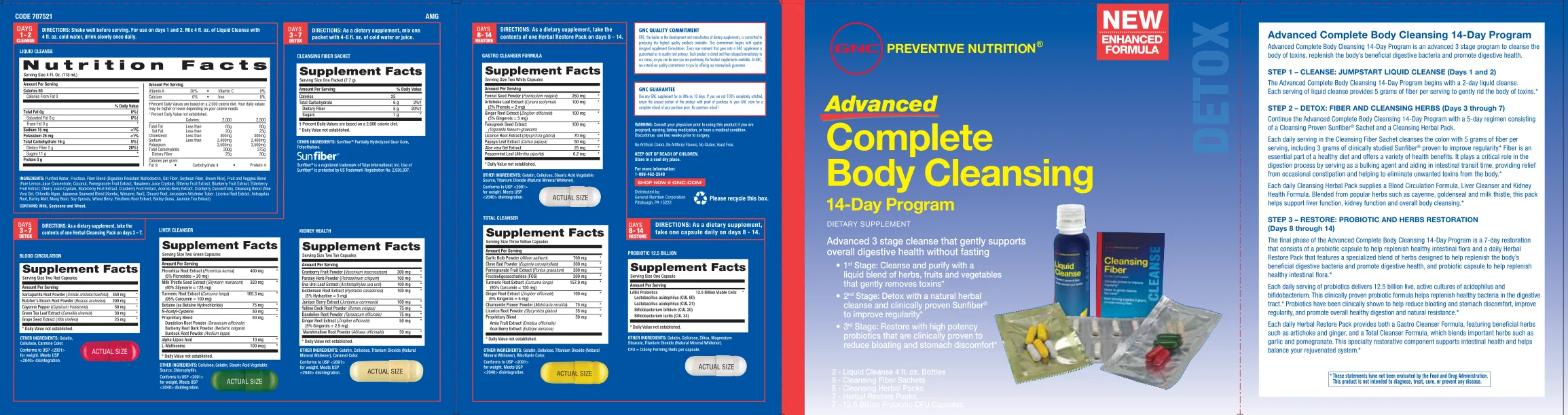 Label for Liver Cleanser