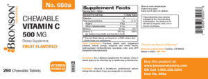 Chewable Vitamin C 500 mg Fruit Flavored