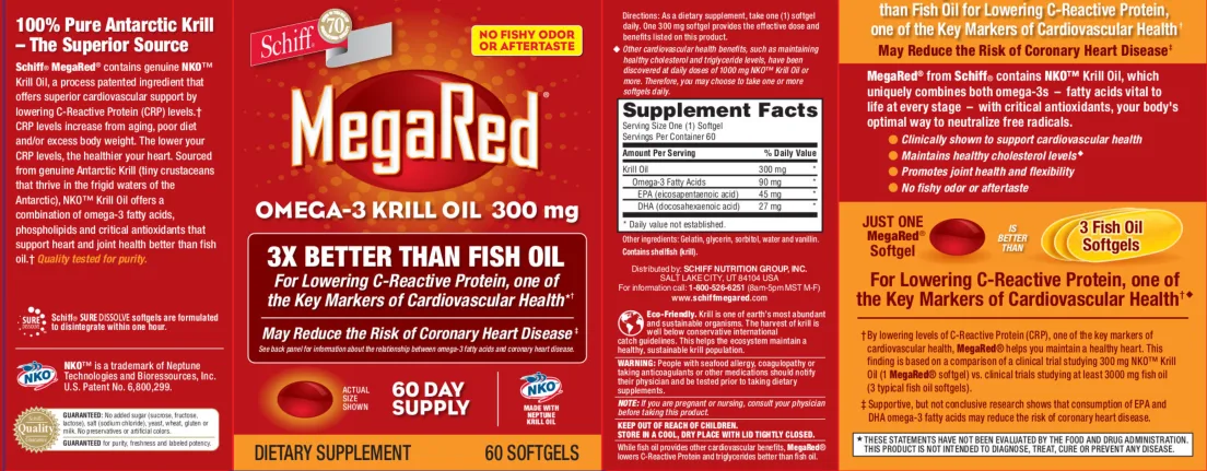 Label for Omega-3 Krill Oil 300 mg