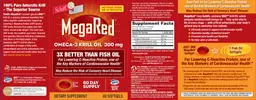 Label for Omega-3 Krill Oil 300 mg