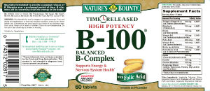 Time-Released High Potency B-100 Balance