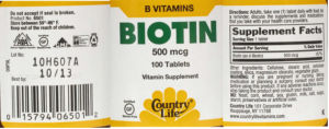 Biotin 500 mcg
