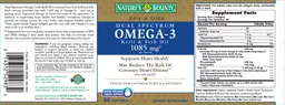 Label for Dual Spectrum Omega-3 Krill & Fish Oil 1085 mg
