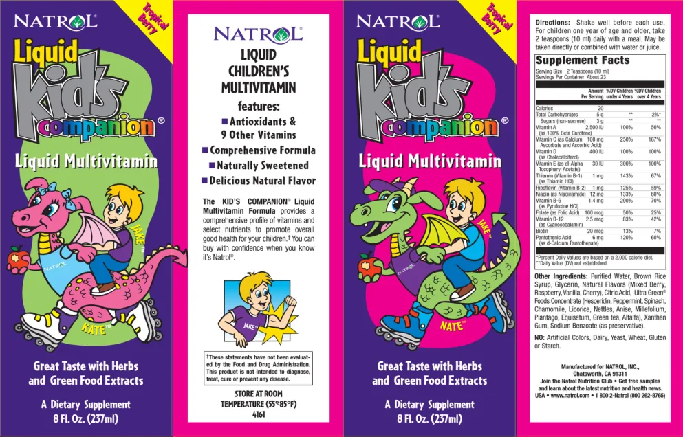 Label for Liquid Kid's Companion