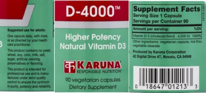 Label for D-4000