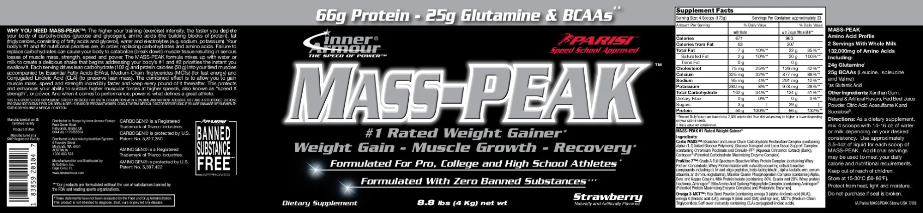 Label for Mass-Peak Strawberry