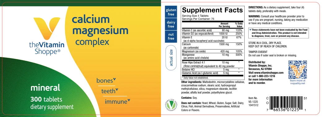 Label for Calcium Magnesium Complex