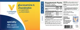 Label for Glucosamine & Chondroitin With Quercetin And Bromelain