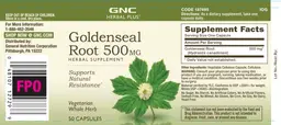 Label for Goldenseal Root 500 mg