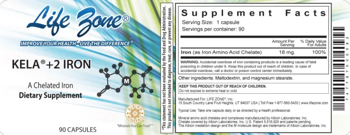 Label for KELA +2 Iron