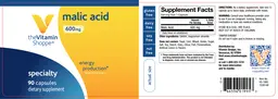 Label for Malic Acid 600 mg