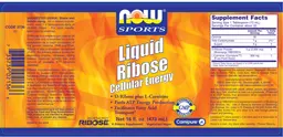 Label for Liquid Ribose Cellular Energy
