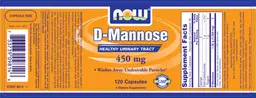 Label for D-Mannose 450 mg