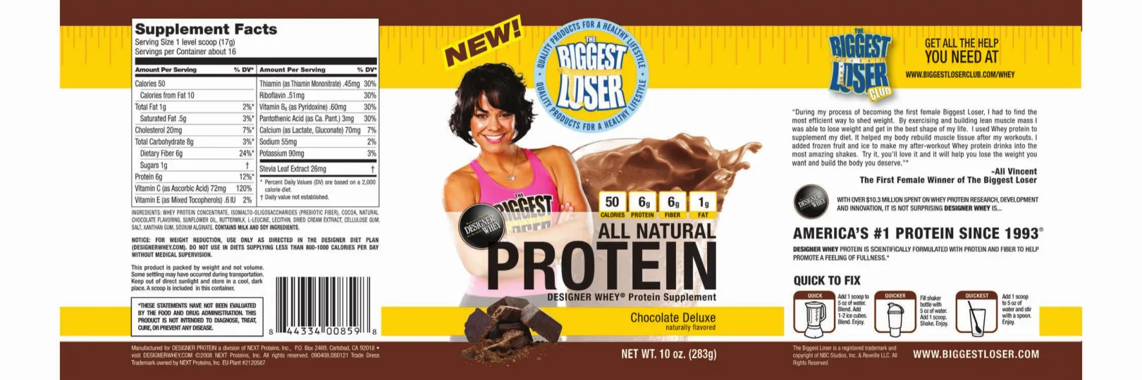 Label for All Natural Protein