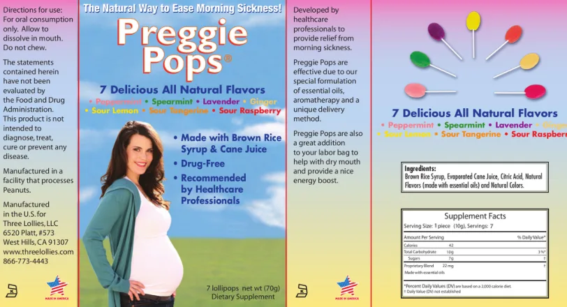 Label for Preggie Pops