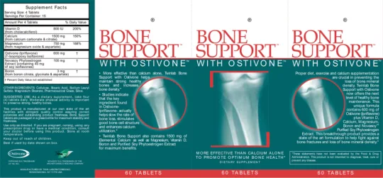 Label for Bone Support With Ostivone