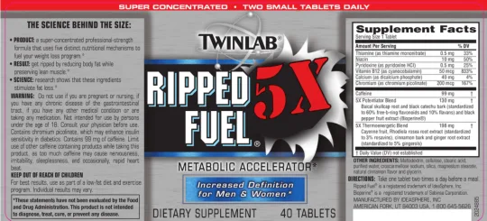 Label for Ripped Fuel 5X