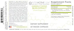 Label for Green Coffee Bean Extract With 50% Chlorogenic Acid