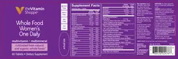 Label for Whole Food Women's One Daily