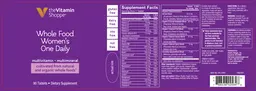 Label for Whole Food Women's One Daily