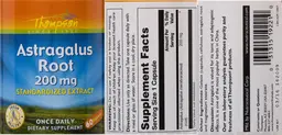 Label for Astragalus Root 200 mg