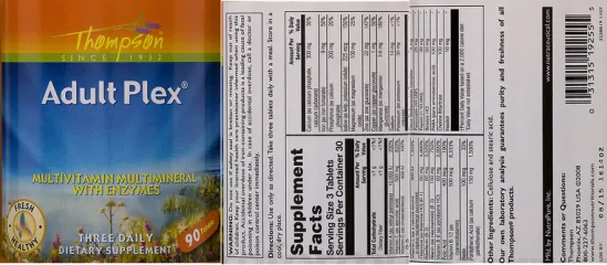 Label for Adult Plex