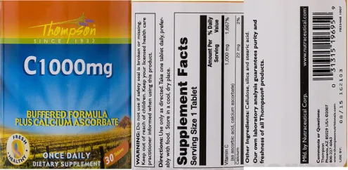 Label for C 1000 mg