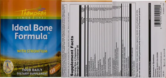 Label for Ideal Bone Formula