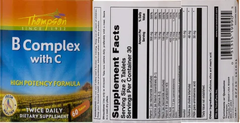 Label for B Complex With C