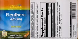 Label for Eleuthero 425 mg