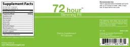 Label for 72 Hour Slimming Pill