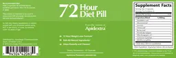 Label for 72 Hour Diet Pill