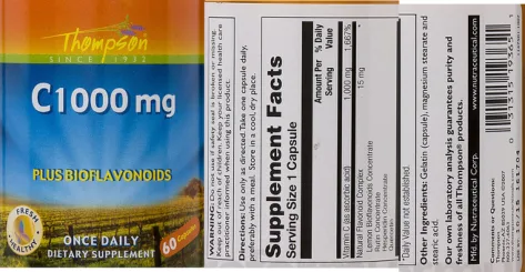 Label for C 1000 mg