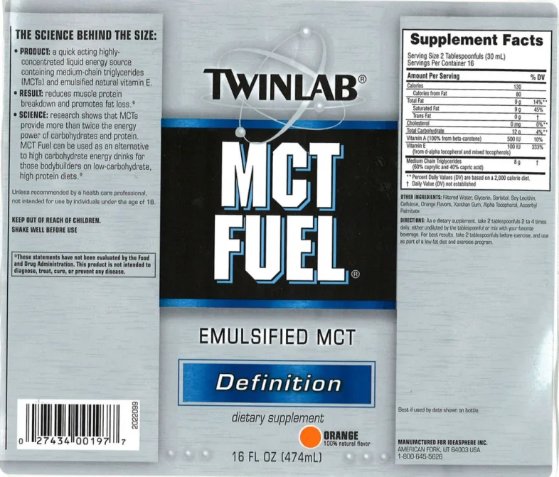 Label for MCT Fuel Orange