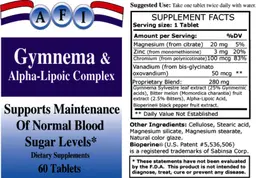 Label for Gymnema & Alpha-Lipoic Complex