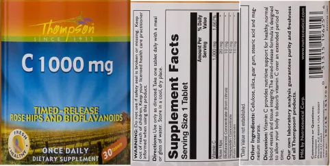 Label for C 1000 mg