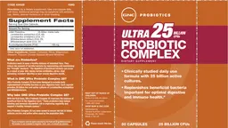Label for Ultra Probiotic Complex 25 Billion CFUs