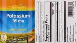 Label for Potassium 99 mg
