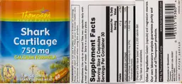 Label for Shark Cartilage 750 mg