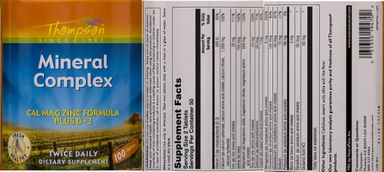 Label for Mineral Complex